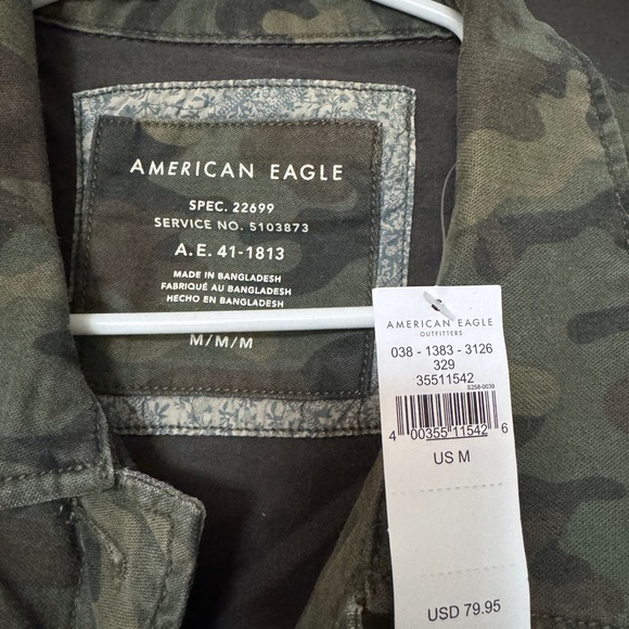 American Eagle Women’s Camo Trench Jacket - Picture 2 of 3
